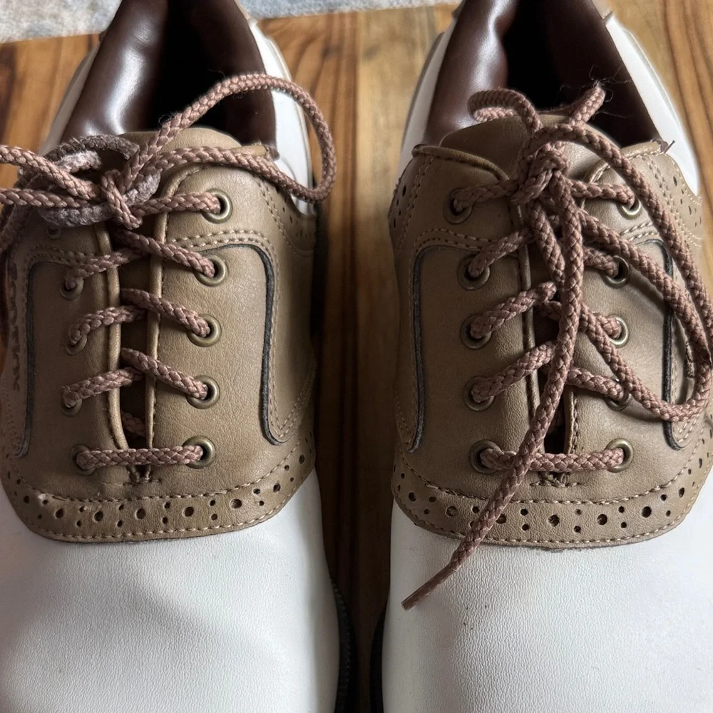 FootJoy Men's Cream and Tan Oxfords
